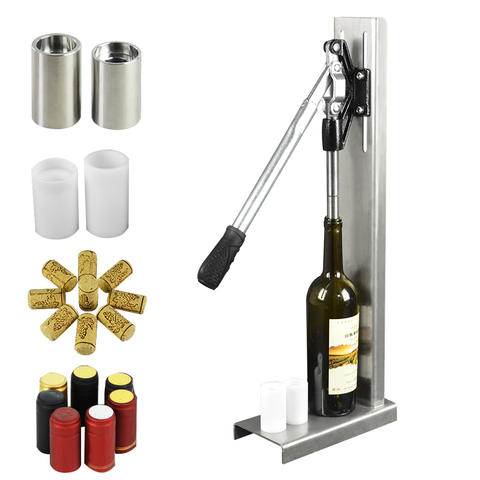 Manual Red Wine Bottle Corking Capping Machine Commercial Stainless Steel Small Cork Into Bottle Tool Wine Stopper Pusher Corker ► Photo 1/6