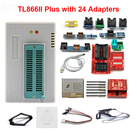 2022 Newest V8.51 TL866II Plus Universal Original minipro programmer TL866 nand flash AVR PIC Bios USB Programmer+28 pcs adapter ► Photo 1/6