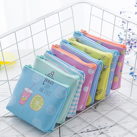 Mini Sanitary Napkin Waterproof PU Coin Purse Credit Card Holder Tampon Pad Pouch Cosmetics Organizer Storage Bags Women Wallets ► Photo 1/6