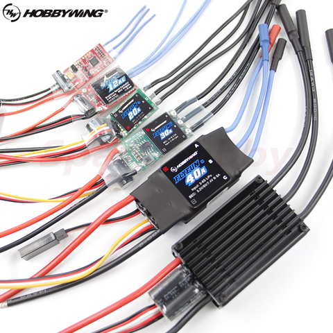 Hobbywing FlyFun V5 6A 12A 20A 30A 40A 60A 80A 120A 130A Brushless FPV ESC Speed Controller 2-6S Lipo For RC Multicopter Drones ► Photo 1/6