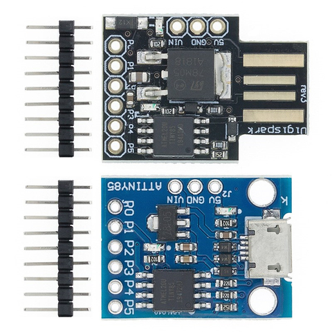 Blue Black TINY85 Digispark Kickstarter Micro Development Board ATTINY85 module for Arduino IIC I2C USB ► Photo 1/6