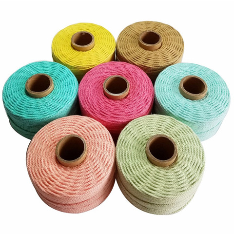 100% Cotton rope 80m/roll colorful twine macrame cord string thread for party wedding decoration accessory DIY ► Photo 1/5
