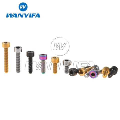 Wanyifa Titanium Bolt M3x6 8 10 12 15 18mm Stigma Screw for Bicycle Titanium Fastener ► Photo 1/6