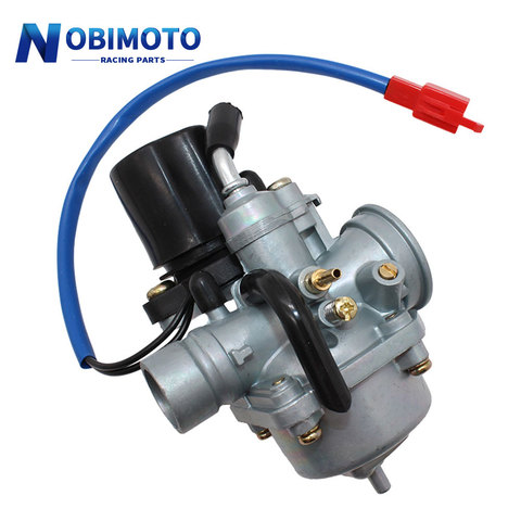 Motorcycle PZ19 19mm Carburetor with Electric Choke for Yamaha 2 Stroke 50cc 70cc 90cc Jog ATV Scooter Quad Go-kart Moped ► Photo 1/6