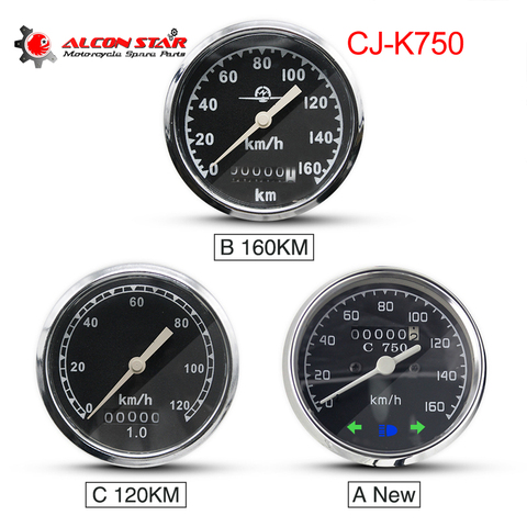 Alconstar- 120KM/160KM Motorcycle  CJ-K750 Retro Round Speedometer for BMW R50 R1 R71 R12 for Ural M72 Install At Headlight ► Photo 1/6