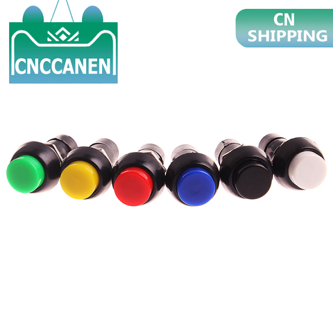 1PC PBS-11A PBS-11B 12mm self-locking Self-Recovery Plastic Push Button Switch momentary 3A 250V AC 2PIN 6Color ► Photo 1/6
