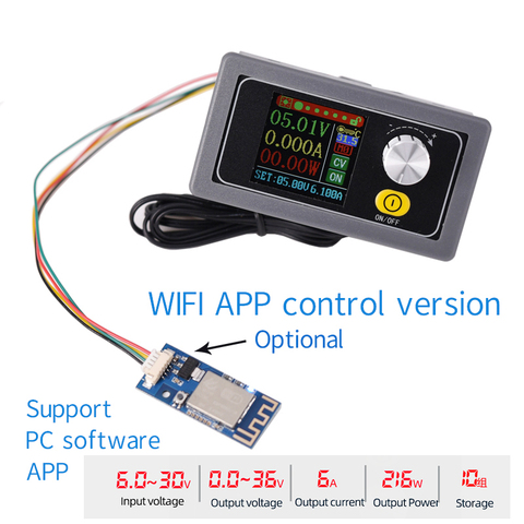 DC DC Buck Converter CC CV Power Module 0-36V 6A Adjustable Regulated power supply Voltmeter ammeter CNC  216W WIFI  APP control ► Photo 1/6