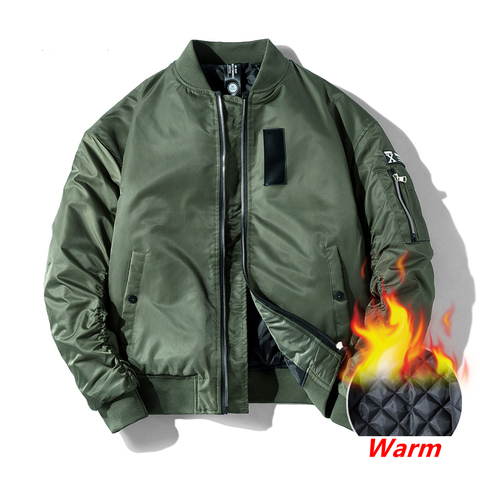 2022 Classic Ma1 Bomber Jacket Men Plus Size Flight Pilot Baseball Jackets Male Military Coat Couple Streetwear Veste Homme ► Photo 1/6