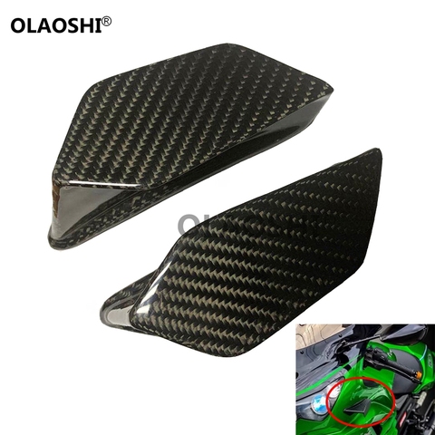 2 PCS High Quality Carbon Fiber Dynamic Wing kit Motorbike Scooter Aerodynamic Motorcycle Winglet Kits ► Photo 1/6