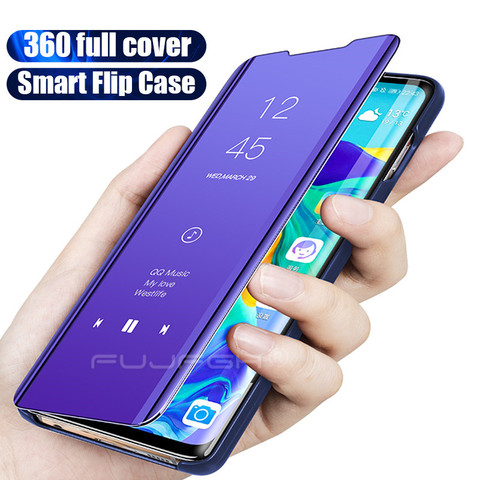 Mirror Smart View Flip Case For Xiaomi Redmi 5 Plus 5A 7 6A 8A 4X Note 8 7 5 6 Pro Case For Xiaomi 9 SE Max 3 F1 A2 8 Lite Cover ► Photo 1/6