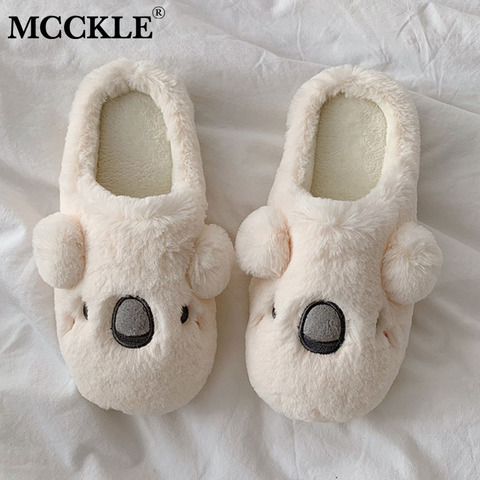 MCCKLE Slippers Women Winter Shoes Woman Cute Ladies Shoe Comfort Slides Casual Female Home Slipper Fluffy Slip On Footwear New ► Photo 1/6