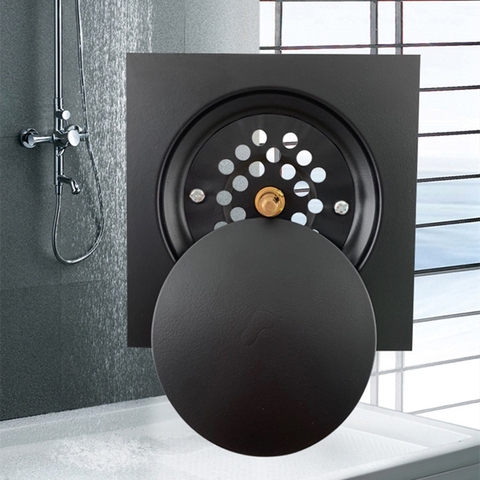 1pc Round Pop Up Foot Floor Drain For Bathroom - Floor Cover Shower Room Push Down Drain Plug 10cm/9.8cm/9.42cm ► Photo 1/5