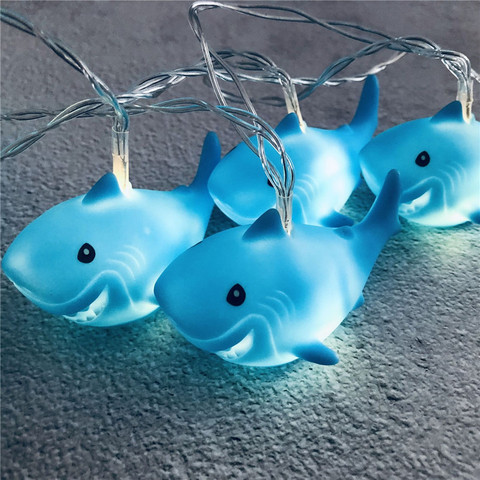 3M 20 Leds string light USB or Battery powered Shark Led Night Light Kids Room Foyer Window Decoration ► Photo 1/6