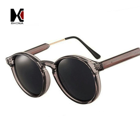 SHAUNA Vintage Women Round Sunglasses Brand Designer Men Keyhole Thick Frame Sun Glasses Female Sunglass UV400 Oculos de sol ► Photo 1/6