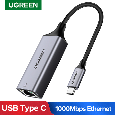 Ugreen USB C Ethernet USB-C to RJ45 Lan Adapter for MacBook Pro Samsung Galaxy S9/S8/Note 9 Type C Network Card USB Ethernet ► Photo 1/6