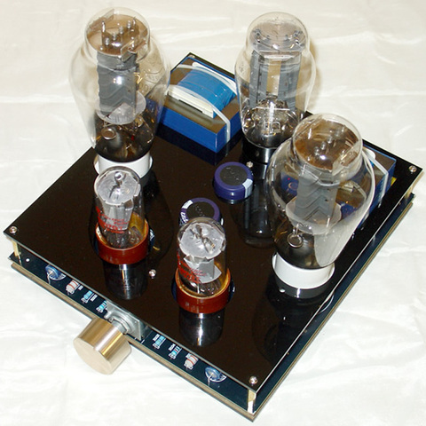 6N8 (6SN7) pushes 300B or 2A3 tube bile single-ended type A tube amplifier, input power: 9W + 9W / 8Ω, 30-40Khz (+ -1db) ► Photo 1/5
