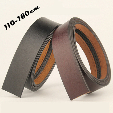 110 120 130 140 150 160 170 180cm Belt Body No Buckle Men Plus Size LONG Belt Genuine Leather Automatic buckle Belts 3.5cm Width ► Photo 1/6