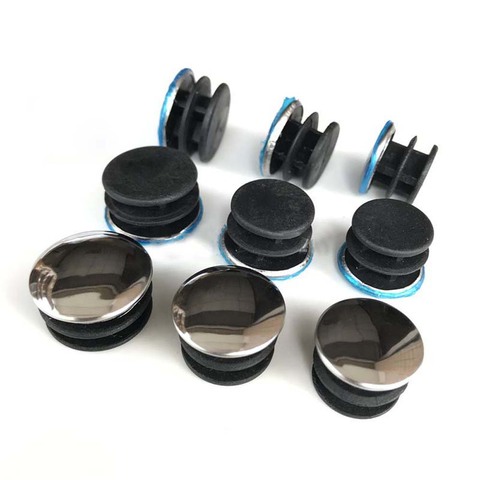 4pcs 20mm 22mm 25mm Stainless Steel Round Tube Pipe Inserts Plugs Blanking End Caps ► Photo 1/6