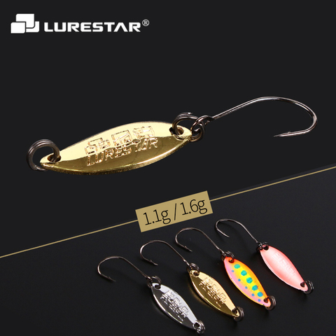 1.1g 1.6g 2pcs/Lot Spoon Hard Bait Steam Spinner Fishing Lure Trout Fishing Bait Korean Single Hook ► Photo 1/5