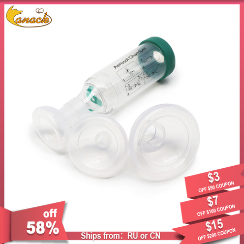 veterinary Inhaler Nebulizer chamber  Spacer Inhaler for Dog & Cat with 2 soft medical silicone face mask ► Photo 1/6