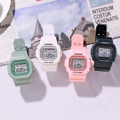 Luxury Women Digital Pink Watch Multifunction Waterproof Women Watches Unisex Male Watch Rectangle Children Sport Watches ► Photo 1/6