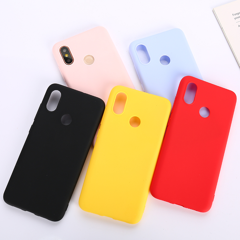 solid candy color silicone case on for xiaomi redmi note 7 note7