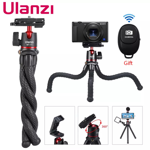 Ulanzi MT-11 Travel Flexible Octopus Tripod for Smartphone DSLR SLR Vlog Tripod for Camera iPhone Huawei Portable 2 in 1 Tripod ► Photo 1/6