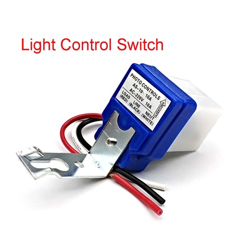 New AS-10 10A Photoswitch Sensor Switch Auto on Off Photocell Street Light Control AC/DC Universal 12V 24V 220V ► Photo 1/6