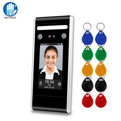 WiFi Dynamic Facial Access Control Time Attendance Machine Biometric IR Face Recognition 125KHz/13.56MHz RFID Keypad TCP/IP/USB ► Photo 1/6