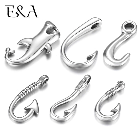 2pcs Stainless Steel Hooks Pendant Bracelet Clasp Fishhook Jewelry Making Findings Charms DIY Supplies Accessories Wholesale ► Photo 1/6