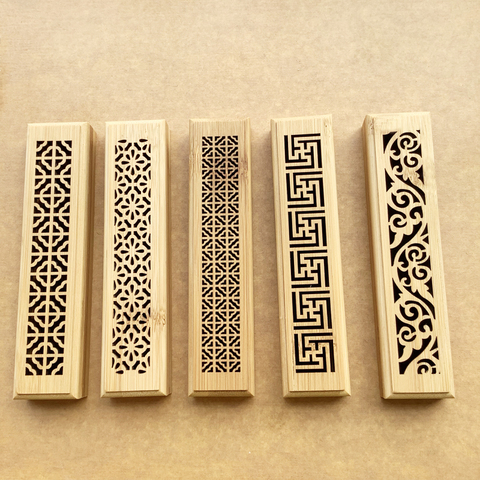 Natural Chinese Bamboo Mini Incense Burner Hand Carving Hollow for Incense stick Car Travel Incense Burner Free Shipping ► Photo 1/6