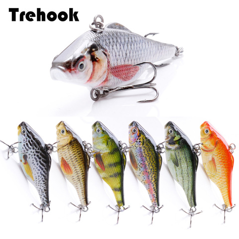 TREHOOK 12g 65mm Vib Bait Rattling Fishing Lures Pike Wobblers Artificial Bait For Fishing Hard Lure Vib Crankbait Wobbler Trout ► Photo 1/6