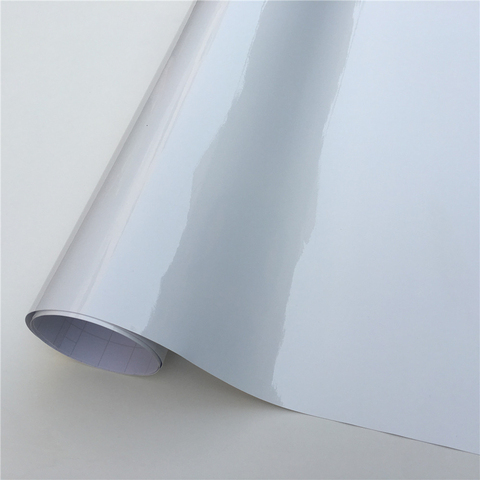 White Glossy Car Vinyl Wrap Film Gloss Car Wrapping Film Bubble Free Car Sticker Bike Phone Console Skin ► Photo 1/6