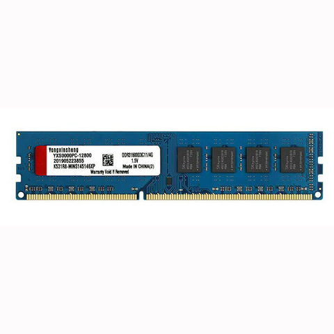 DDR3 4GB 1600MHz PC3-12800 DIMM 240 Pin Desktop RAM Computer Memory Module 1.5V Blue wide board ► Photo 1/3
