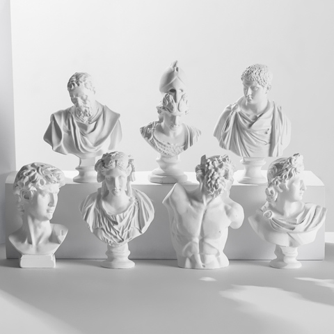7CM Mini Figurine Celebrities Home Decor Drawing Practice Plaster Statue Famous Sculpture Gypsum Bust Portraits Greek Mythology ► Photo 1/6