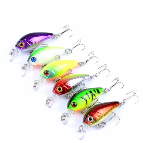 6pcs Hard/Fake/Artificial/Crank Bait Mini Crankbait/Carp Fishing Lure Sets 4.5cm 4g Floating Minnow Wobblers For Pike/Fish/Bass ► Photo 1/6