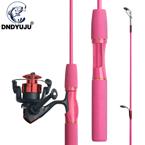 DNDYUJU Children Fishing Lure Rod 1.5M Beginner Fishing Pole Cute Rod Include Spinning Reel Pink Green Available Children's Gift ► Photo 1/6