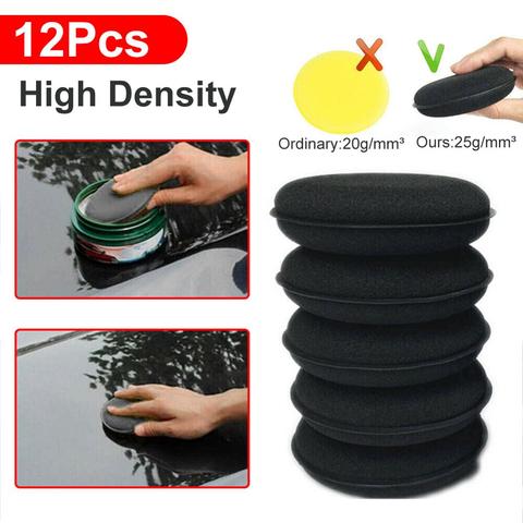 Discount! 12PCS Car Waxing Polish Foam Sponge Wax Applicator Cleaning Detailing Pads Kit High Density Ultra Thick Foam Sponges ► Photo 1/6