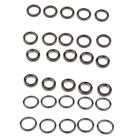 10PCS Ceramic Fishing Rod Guide Eye Rings DIY Fish Pole Tip Ceramic Rings Repair Kit 8# 16# Black Fishing Accessories Set ► Photo 1/6