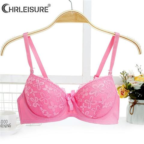 Women Lace Push Up Bra with Underwire Sexy Bow Bralette Female Underwear Lingerie Adjustable Straps Gathered Brassiere 2022 ► Photo 1/6