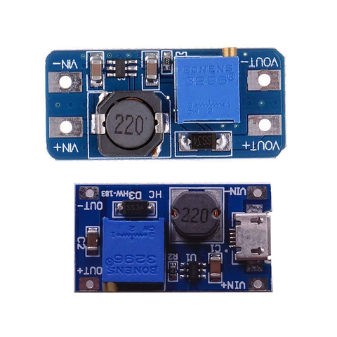 MT3608 DC-DC Step Up Converter Booster Power Supply Module Boost Step-up Board MAX output 28V 2A for arduino ► Photo 1/6