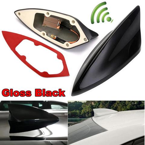 Stylish Universal Auto Car Roof Shark Fin Signal Antenna FM/AM Radio Aerial Upgraded Signal Universal Car Shark Fin Replacement ► Photo 1/6