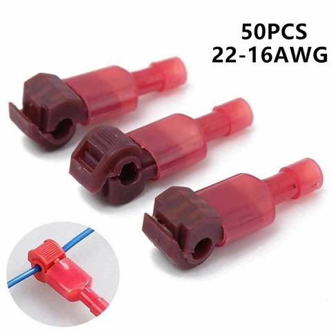 50PCS (25pairs) Quick Splice Wire Connectors Electrical Cable Connectors Snap Splice Lock Wire Crimp Terminals ► Photo 1/5