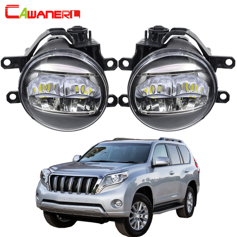 Cawanerl 2 X Car LED Fog Light 4000LM DRL White Right + Left H11 12V For Toyota Land Cruiser Prado J150 2009 2010 2011 2012 2013 ► Photo 1/6