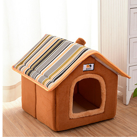 Hot sale  Large Pet Dog Bed cat house cave Comfortable Print  Kennel Mat For Pet Puppy Winter Summer Foldable Cat Bed Pet Supply ► Photo 1/6