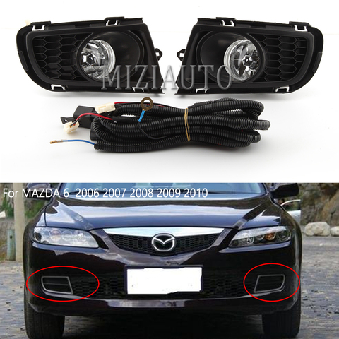 Car Fog Lights For MAZDA 6 Sedan GG1 2006 2007 2008 2009 2010 Foglight Lamp Driving Light Fog light Foglamp With Bulb wiring ► Photo 1/6