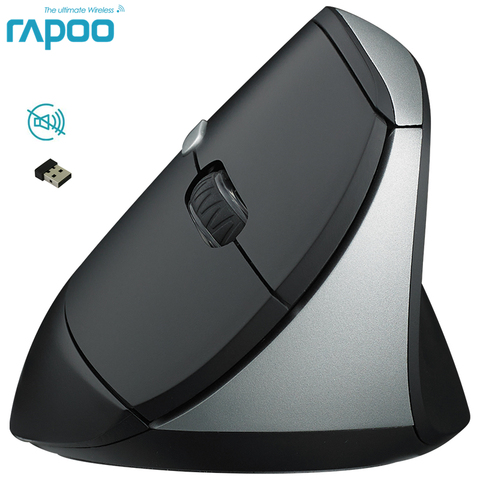 RAPOO MV20 Ergonomic Office Vertical wireless Mouse 6 Buttons 600/1200/1600 DPI Optical silent click Mice For PC Laptop/Desktop ► Photo 1/6
