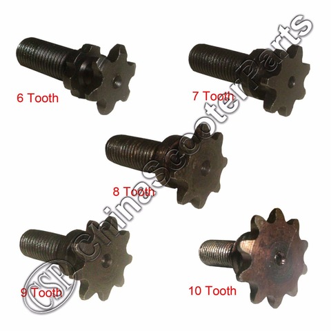 6 7 8 9 10 6T 7T 8T 9T 10T Tooth Front Pinion Sprocket 47CC 49CC Mini Moto Pocket Dirt Pit Bike ATV 25H T8F ► Photo 1/1