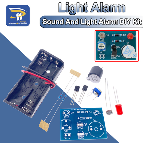 Photosensitive Sound Light Alarm DIY Kit Electronic Production Invention Assembly Sound and Light Sensor Module Device Suite ► Photo 1/6