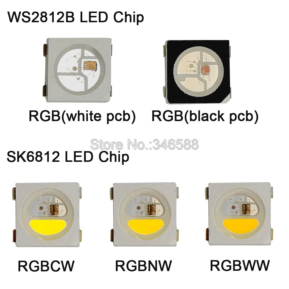 2-1000Pcs Addressable WS2812B WS2812 RGB Full color LED Chips For strip Module 